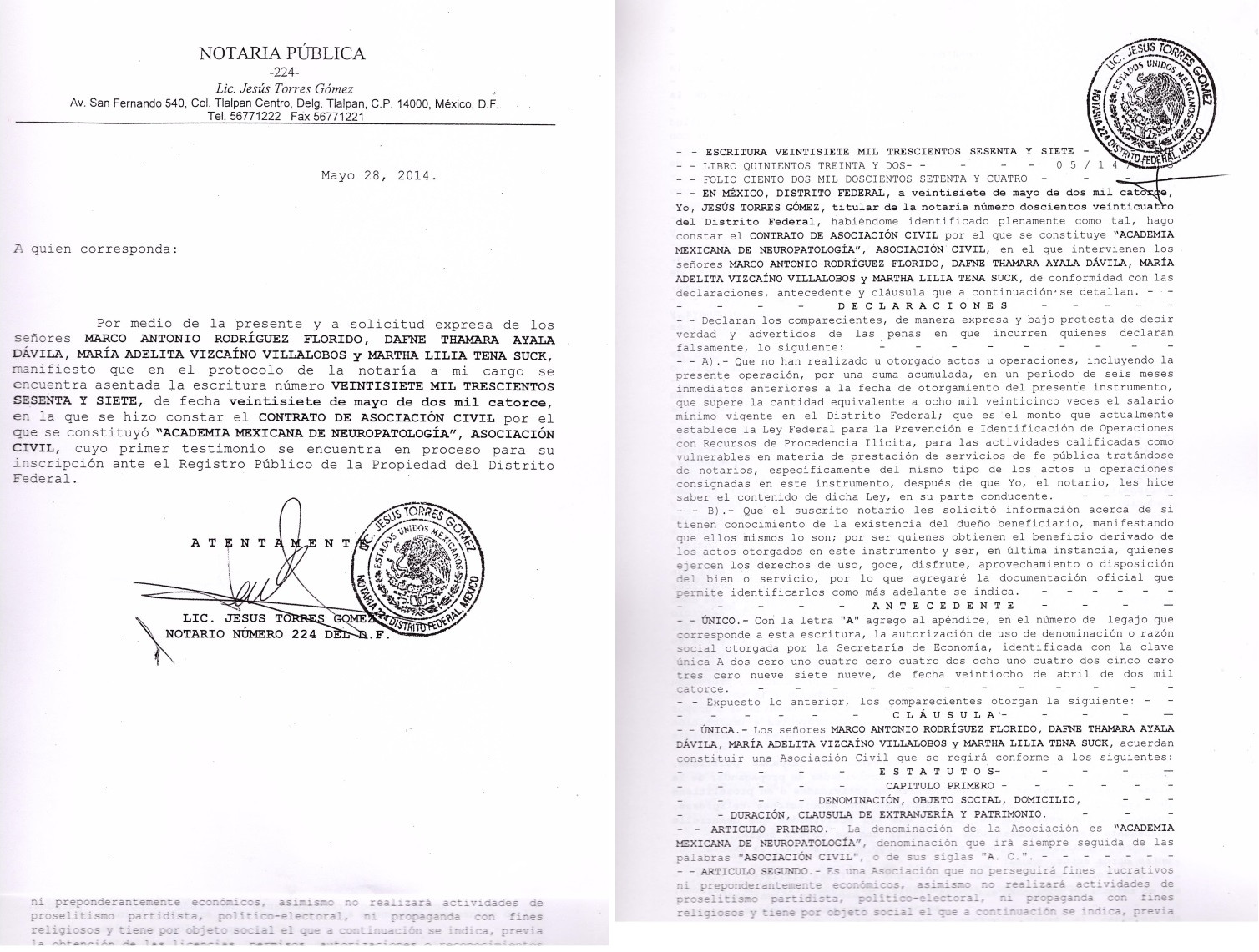 Momento de la Institución Legal de la AMNP